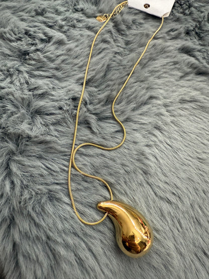 Collana goccia oro