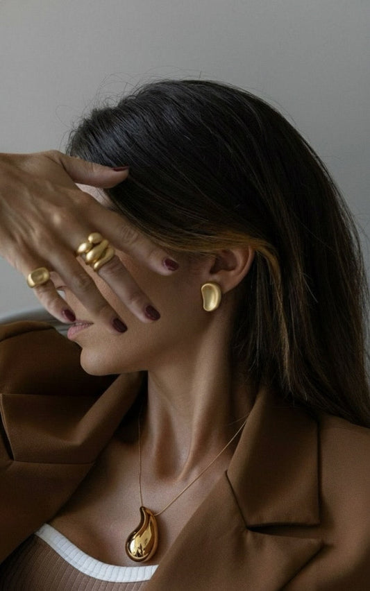 Collana goccia oro